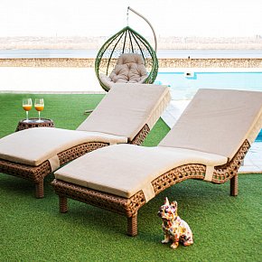 Шезлонги пляжные из ротанга- Изабелла