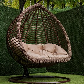 Крісло кокон гойдалки- Дабл смугастий преміум KR