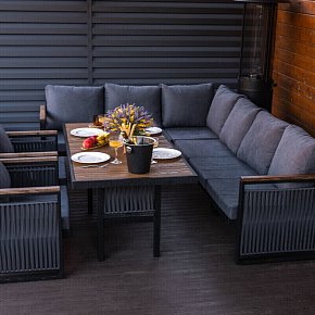 Мебель для сада плетёная- Гудвин Угловой