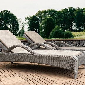 Лежаки из искусственного ротанга- Миа