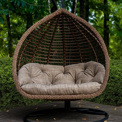 Кресло кокон качели- Дабл полосатый премиум KR