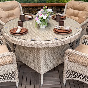Стол круглый из ротанга- Монте Карло