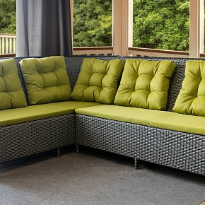 Диван угловой из ротанга- Грегори