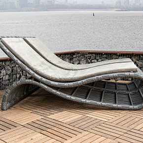 Лежаки плетёные из ротанга- Беатриче