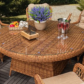 Круглый плетёный стол- Монте Карло Премиум