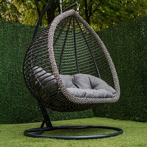 Крісло кокон гойдалки- Дабл смугастий преміум SR