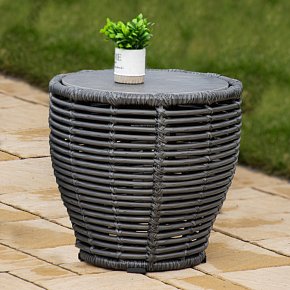 Плетёный журнальный столик маленький- Корфу