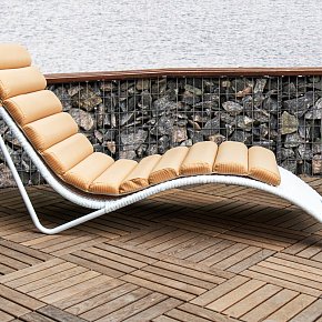 Шезлонг из искусственного ротанга- Волна